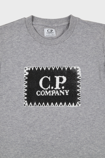 C.P. Company Pamuklu Bisiklet Yaka Çocuk T Shirt 10CKTS054 005792W M93 GRİ - 6