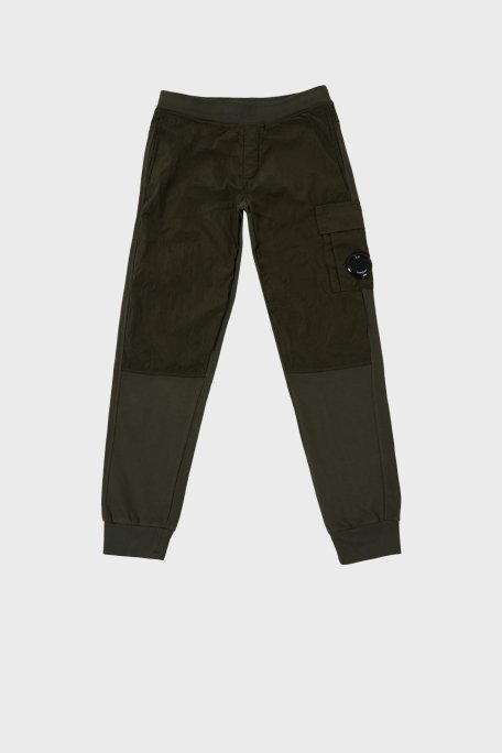 C.P. Company Pamuklu Çocuk Jogger Pantolon 10CKSP028 002246M 683 HAKİ - 1