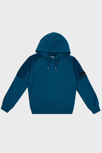 C.P. Company Pamuklu Kapüşonlu Çocuk Sweat 10CKSS027 002246M 870 PETROL - 1