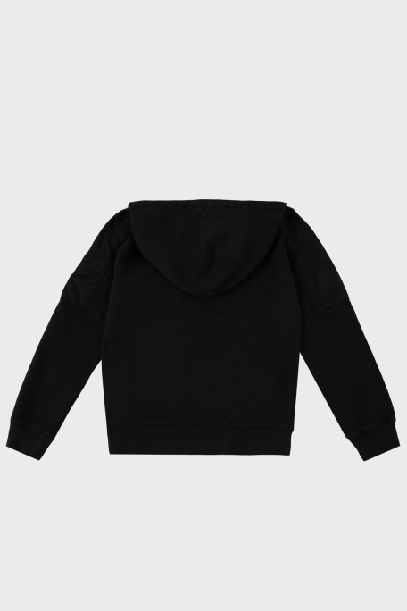 C.P. Company Pamuklu Kapüşonlu Çocuk Sweat 10CKSS027 002246M 999 SİYAH - 3