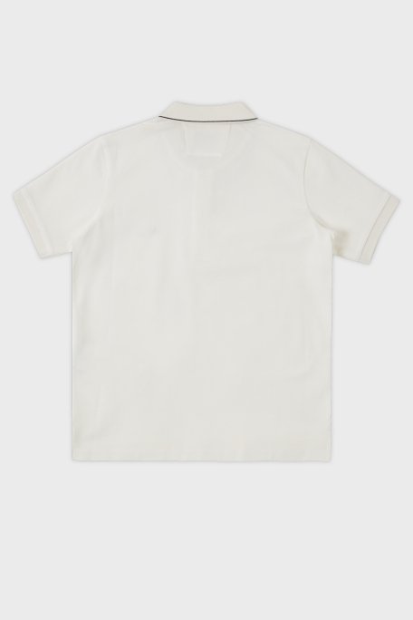 C.P. Company Streç Pamuklu Çocuk Polo Yaka T Shirt 10CKPL023 005263W 103 BEYAZ - 2