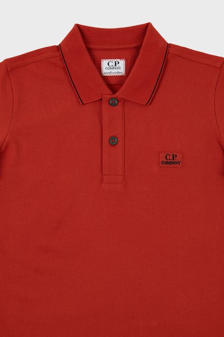 C.P. Company Streç Pamuklu Çocuk Polo Yaka T Shirt 10CKPL023 005263W 468 Tarçın - 3