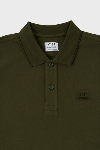 C.P. Company Streç Pamuklu Çocuk Polo Yaka T Shirt 10CKPL023 005263W 683 HAKİ - 3