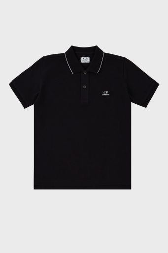 C.P. Company Streç Pamuklu Çocuk Polo Yaka T Shirt 10CKPL023 005263W 999 SİYAH - 5