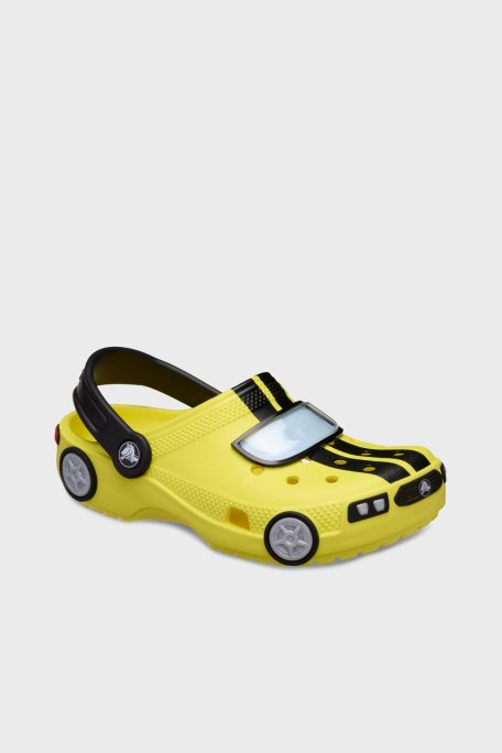 Crocs Classic IAM Race Car Clog T Hafif Ayarlanabilir Kemerli Sandalet Erkek Çocuk Terlik 210991-77J SARI - 2