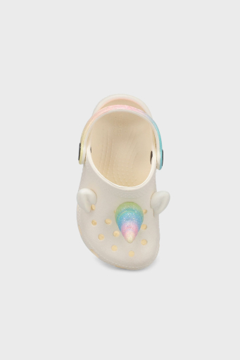 Crocs Classic IAM Rainbow UnicornCgT Hafif Sandalet Kız Çocuk Terlik 209701-0WV KREM - 2