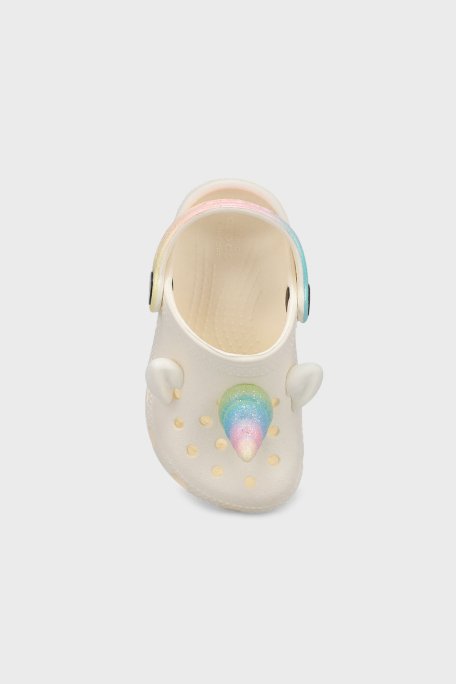 Crocs Classic IAM Rainbow UnicornCgT Hafif Sandalet Kız Çocuk Terlik 209701-0WV KREM - 2