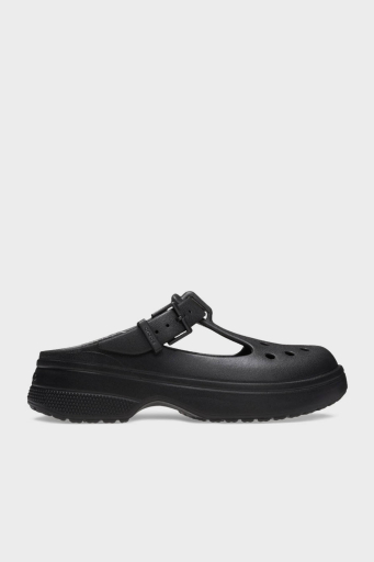 Crocs Classic Mary Jane Clog Ayarlanabilir Kayışlı Kalın Taban Bayan Terlik 210581-001 SİYAH - 1