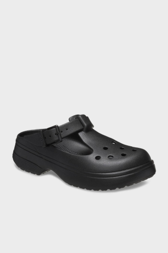 Crocs Classic Mary Jane Clog Ayarlanabilir Kayışlı Kalın Taban Bayan Terlik 210581-001 SİYAH - 2