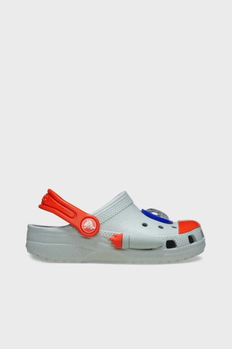 Crocs Classic Rocket Ship Clog T Hafif Ayarlanabilir Kemerli Sandalet Erkek Çocuk Terlik 210359-1NM GRİ - 1