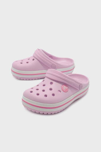 Crocs Crocband Clog K Logolu Çıkarılabilir Kayışlı Sandalet Kız Çocuk Terlik 207006-6GD AÇIK PEMBE - 4
