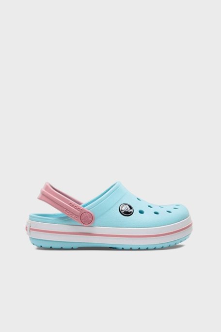 Crocs Crocband Clog T Logolu Çıkarılabilir Kayışlı Sandalet Kız Çocuk Terlik 207005-4S3 AQUA - 1