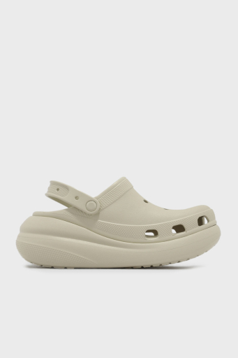 Crocs Crush Clog Logolu Platform Taban Çıkarılabilir Kayışlı Bayan Terlik 207521-2Y2 KEMİK - 1