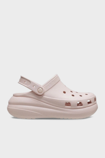 Crocs Crush Clog Logolu Platform Taban Çıkarılabilir Kayışlı Bayan Terlik 207521-6UR PUDRA - 1