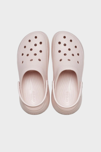 Crocs Crush Clog Logolu Platform Taban Çıkarılabilir Kayışlı Bayan Terlik 207521-6UR PUDRA - 4