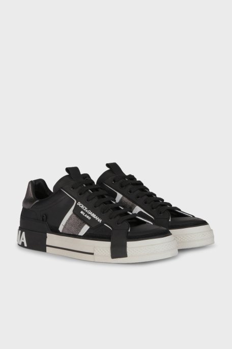 Dolce & Gabbana Deri Günlük Spor Erkek Ayakkabı CS1863 AO223 8B979 SİYAH - 2