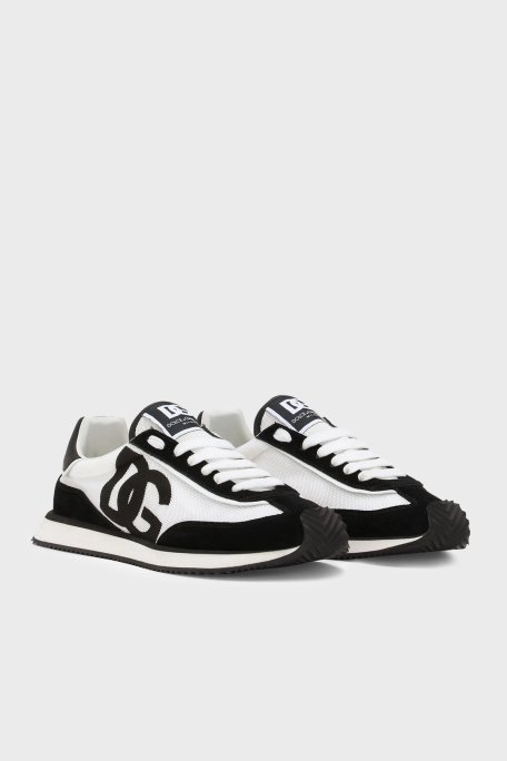 Dolce & Gabbana Deri Sneaker Erkek Ayakkabı CS2288 A5355 8I050 SİYAH-BEYAZ - 2