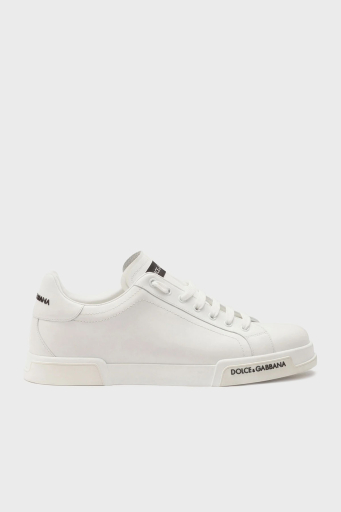 Dolce & Gabbana Deri Sneaker Erkek Ayakkabı CS2332 AA335 80001 BEYAZ - 1