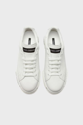 Dolce & Gabbana Deri Sneaker Erkek Ayakkabı CS2332 AA335 80001 BEYAZ - 3