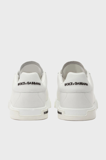 Dolce & Gabbana Deri Sneaker Erkek Ayakkabı CS2332 AA335 80001 BEYAZ - 4