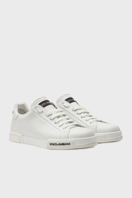 Dolce & Gabbana Deri Sneaker Erkek Ayakkabı CS2332 AA335 80001 BEYAZ - 2