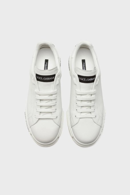 Dolce & Gabbana Deri Sneaker Erkek Ayakkabı CS2332 AA335 80001 BEYAZ - 3