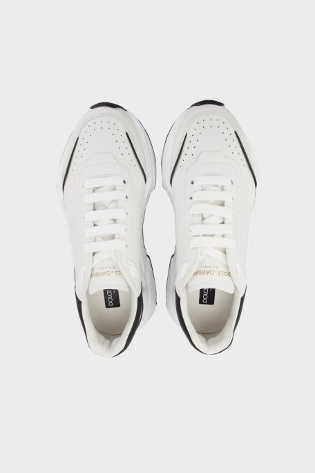 Dolce Gabbana Logolu Hakiki Deri Sneaker Erkek Ayakkabı CS1791 AX589 89697 BEYAZ - 5