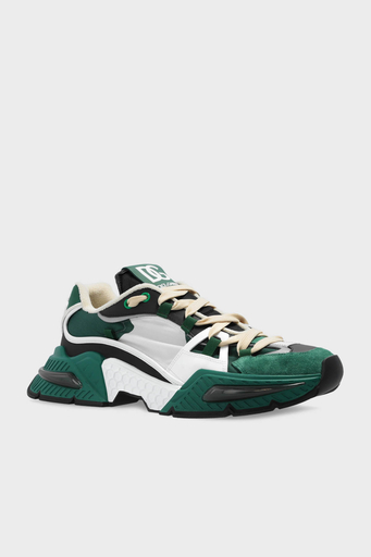 Dolce & Gabbana Logolu Deri Sneaker Erkek Ayakkabı CS1984 AK010 8B612 HAKİ - 4