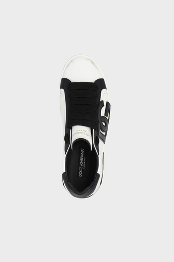 Dolce & Gabbana Logolu Deri Sneaker Erkek Ayakkabı CS2254 AQ192 89697 BEYAZ - 4