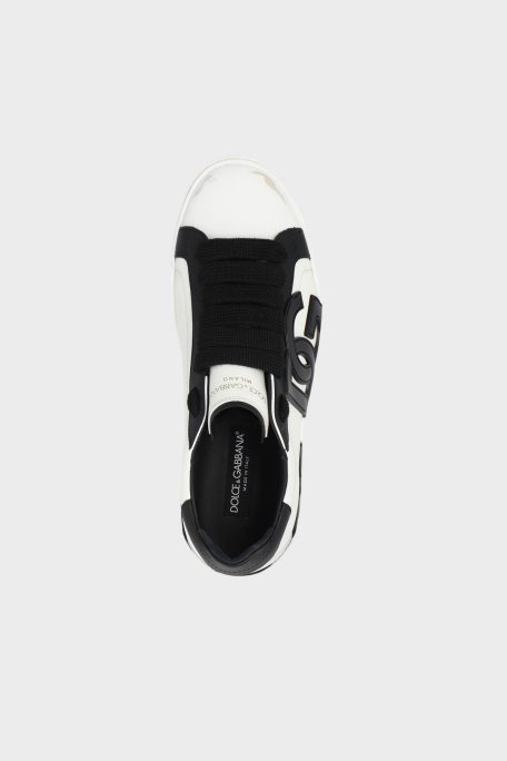 Dolce & Gabbana Logolu Deri Sneaker Erkek Ayakkabı CS2254 AQ192 89697 BEYAZ - 4