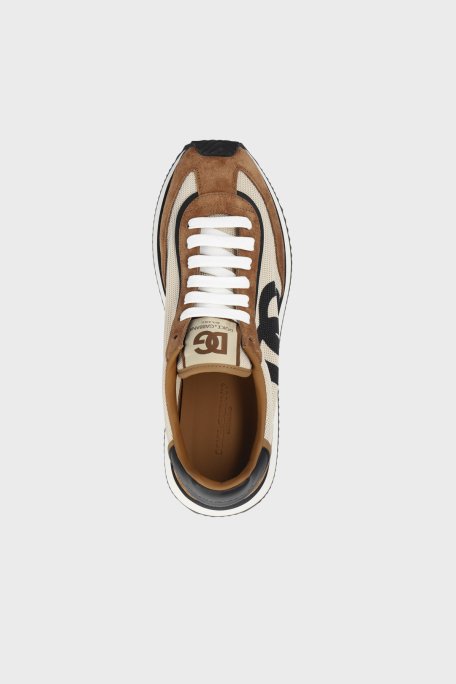 Dolce & Gabbana Logolu Sneaker Erkek Ayakkabı CS2288 A3D24 89651 KAHVE-BEJ - 5