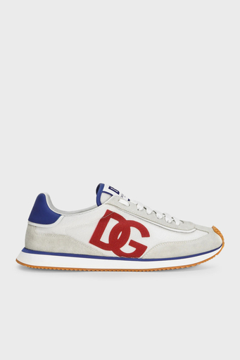Dolce & Gabbana Logolu Süet Detaylı Sneaker Erkek Ayakkabı CS2288 A5355 89926 GRİ - 1