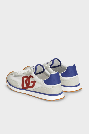 Dolce & Gabbana Logolu Süet Detaylı Sneaker Erkek Ayakkabı CS2288 A5355 89926 GRİ - 3