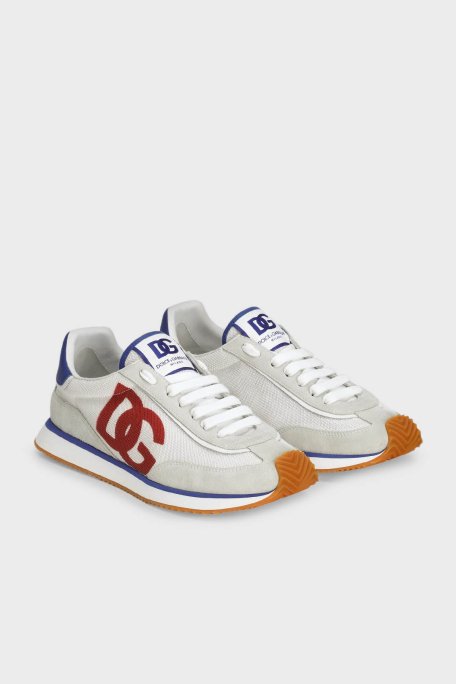 Dolce & Gabbana Logolu Süet Detaylı Sneaker Erkek Ayakkabı CS2288 A5355 89926 GRİ - 2
