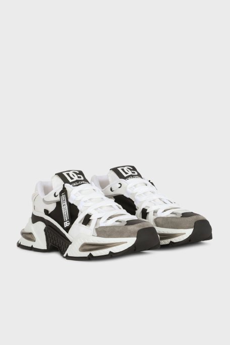 Dolce & Gabbana Sneaker Erkek Ayakkabı CS1984 AY337 89697 SİYAH-BEYAZ-GRİ - 2
