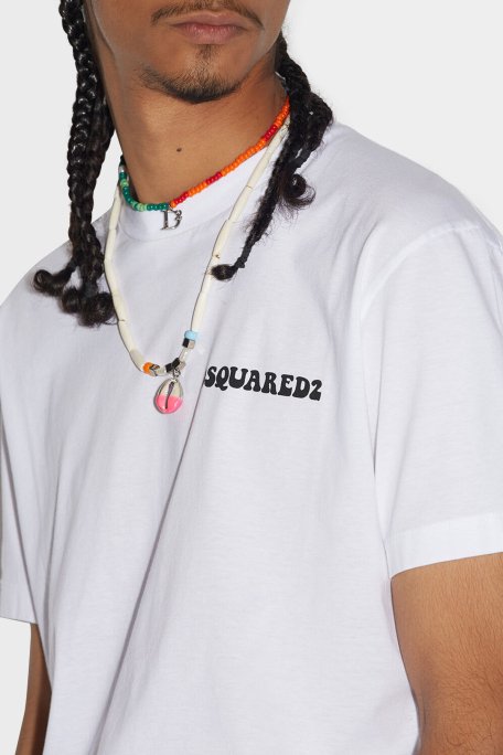 Dsquared2 % 100 Pamuk Regular Fit Bisiklet Yaka Erkek T Shirt S71GD1245 S23009 100 BEYAZ - 2