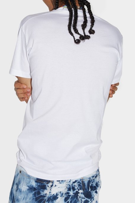 Dsquared2 % 100 Pamuk Regular Fit Bisiklet Yaka Erkek T Shirt S71GD1245 S23009 100 BEYAZ - 3