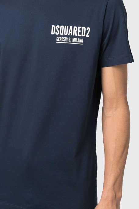 Dsquared2 % 100 Pamuk Relaxed Fit Sıfır Yaka Erkek T Shirt S71GD1116S23009478 LACİVERT - 4