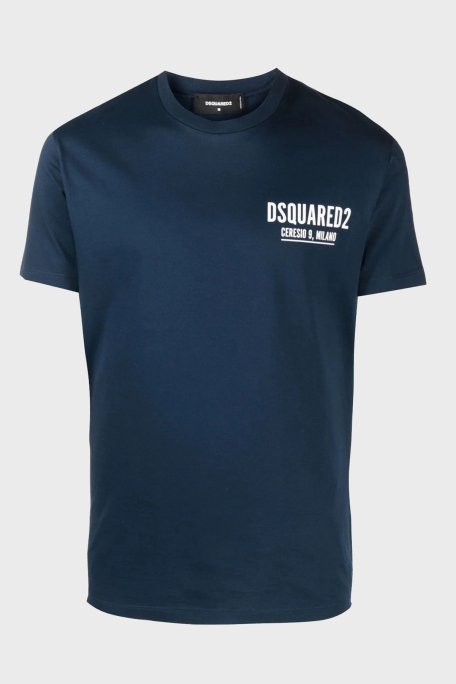 Dsquared2 % 100 Pamuk Relaxed Fit Sıfır Yaka Erkek T Shirt S71GD1116S23009478 LACİVERT - 5