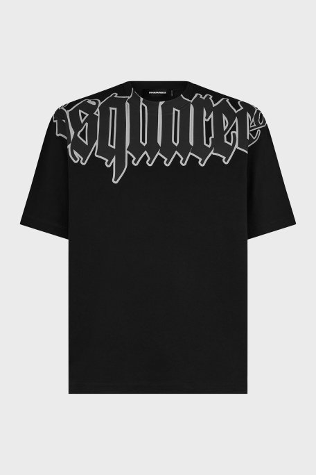 Dsquared2 Baskılı % 100 Pamuk Regular Fit Bisiklet Yaka Erkek T Shirt S74GD1264 S23009 900 SİYAH - 4