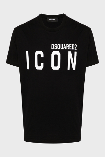 Dsquared2 Baskılı % 100 Pamuk Regular Fit Bisiklet Yaka Erkek T Shirt S79GC0080 S23009 980 SİYAH - 5