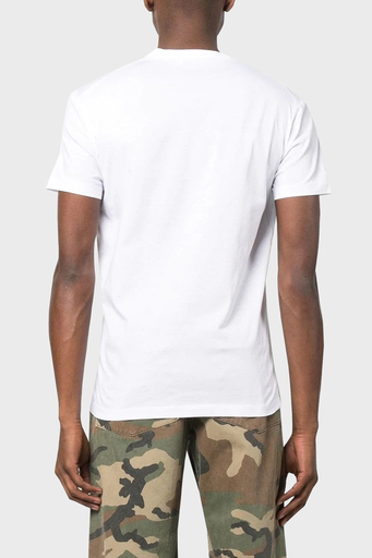 Dsquared2 Baskılı Bisiklet Yaka % 100 Pamuk Erkek T Shirt S71GD1250 S23009 100 BEYAZ - 3