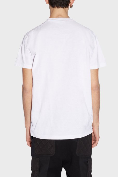 Dsquared2 Baskılı Pamuklu Regular Fit Bisiklet Yaka Erkek T Shirt S71GD1222 S22427 100 BEYAZ - 2