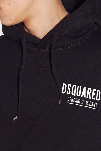 Dsquared2 Baskılı Pamuklu Regular Fit Kapüşonlu Yaka Erkek Sweat S71GU0451 S25516 900 SİYAH