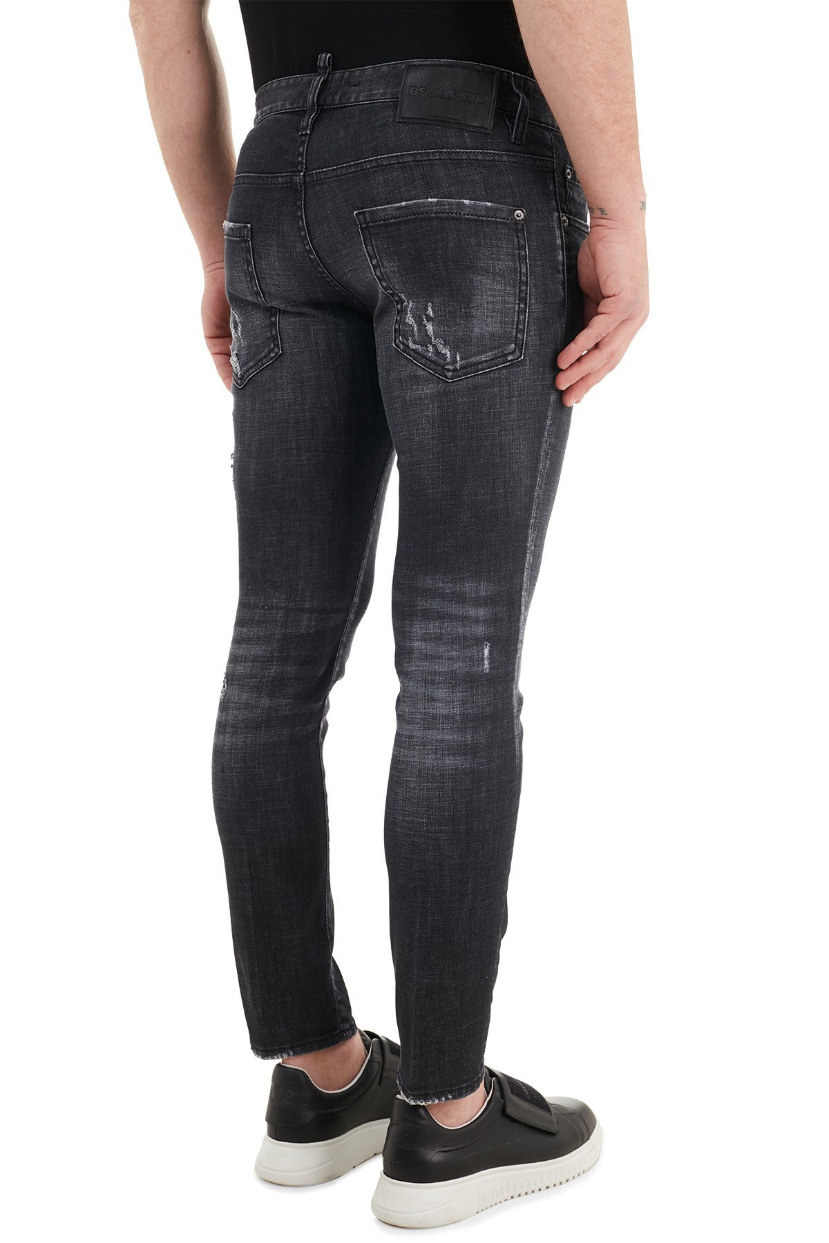 Dsquared2 Slim Fit Cepli Pamuklu Jeans Erkek Kot Pantolon S74LB0880 S30357 900 SİYAH