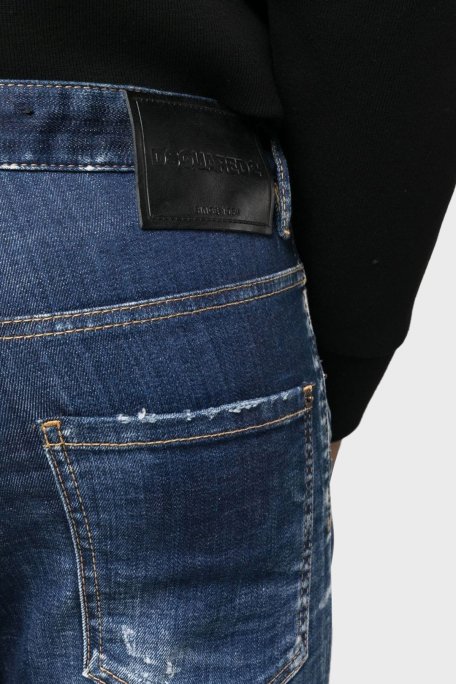 Dsquared2 Cool Guy Skater Skinny Cut Jeans Erkek Kot Pantolon S79LA0056 S30342 470 LACİVERT - 4