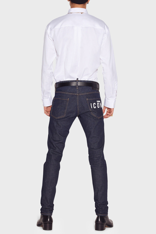 Dsquared2 - Dsquared2 Cool Guy Streç Pamuklu Skater Skinny Fit Jeans Erkek Kot Pantolon S79LA0054 S30595 470 LACİVERT (1)