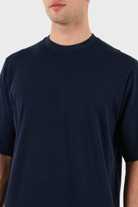 Dsquared2 Logo Baskılı Regular Fit Pamuklu Bisiklet Yaka Erkek T Shirt S74GD1266 S21658 478 LACİVERT - 5