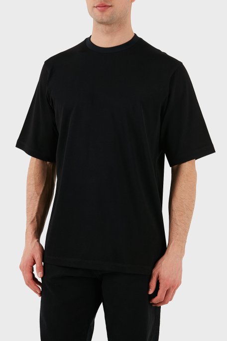 Dsquared2 Logo Baskılı Regular Fit Pamuklu Bisiklet Yaka Erkek T Shirt S74GD1266 S21658 900 SİYAH - 1