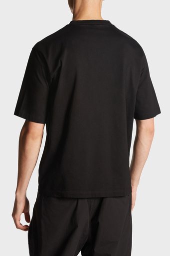 Dsquared2 Logolu % 100 Pamuk Bisiklet Yaka Erkek T Shirt S79GC0081 S230099 71X SİYAH - 2